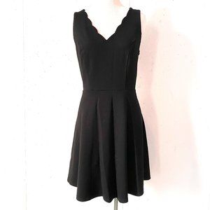 Mauirces, EUC, Little Black Dress, A Line, Scalloped V Neck, Empire Waist, Med